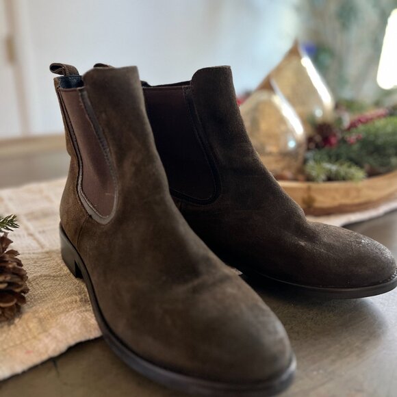 Thursday Boot Company Duchess Chelsea Boots Womens size 9 Brown Leather Suede - Picture 3 of 4